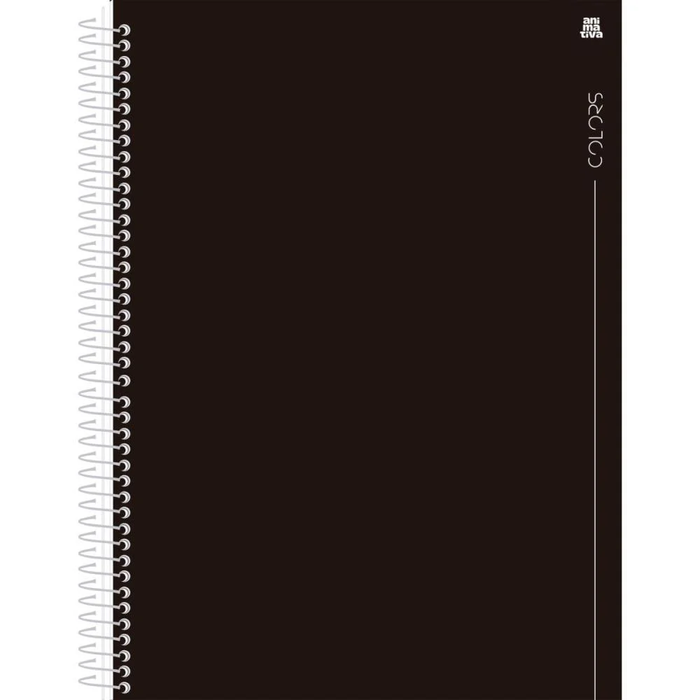 CADERNO 01X1 CAPA DURA COLORS PRETO 80F ANIMATIVA (PCT.C/04)