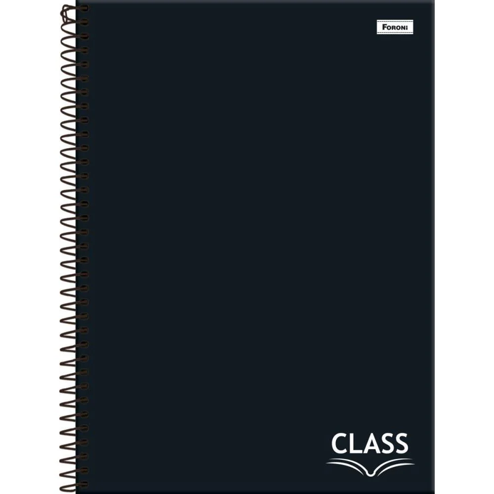 CADERNO 01X1 CAPA DURA CLASS PRETO 80F FORONI (PCT.C/04)