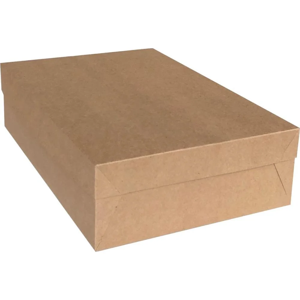 CAIXA PARA PRESENTE COM TAMPA KRAFT GG 28X38X11CM CRISTINA (PCT.C/10)