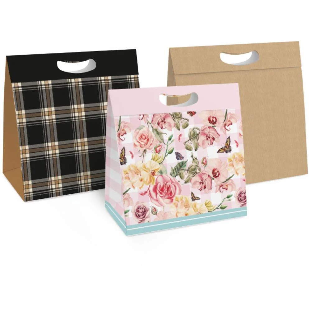 CAIXA PARA PRESENTE DECORADA NEW PLUS M 23X8,5X30CM SORTIDO CROMUS (PCT.C/10)