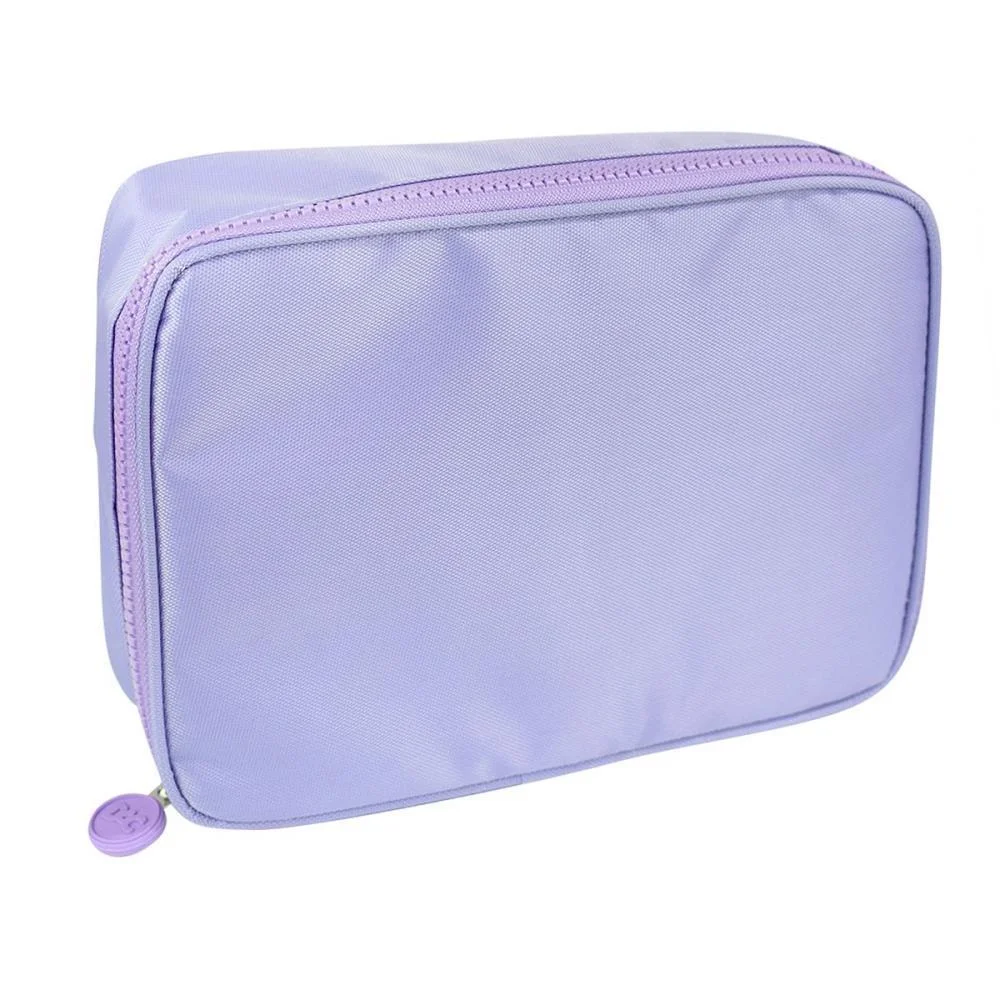 ESTOJO BOX TECIDO LILAS C/DIVISORIAS DAC (UNIDADE)