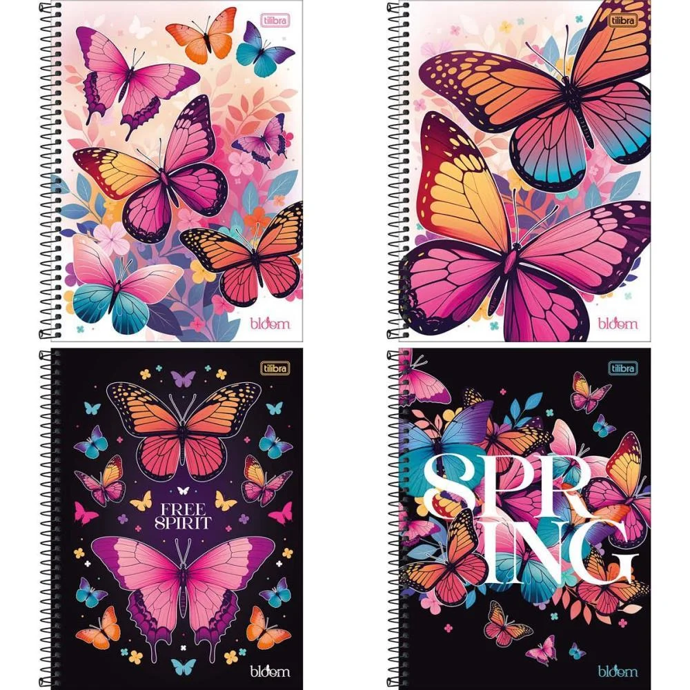 CADERNO 01X1 CAPA DURA BLOOM 80 FOLHAS TILIBRA (PCT.C/04)