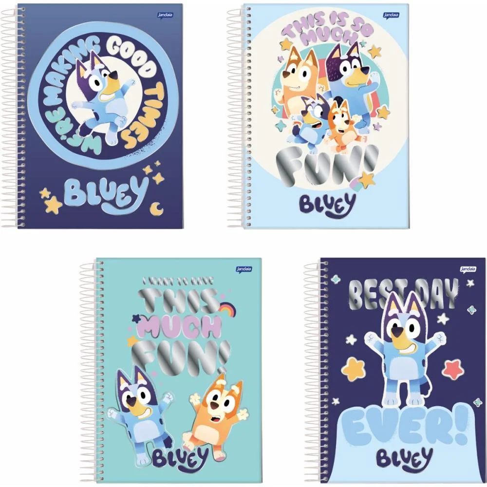 CADERNO 01X1 CAPA DURA BLUEY 80FLS. I.A JANDAIA (PCT.C/04)