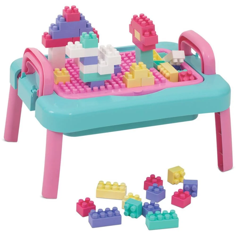 Brinquedo Para Montar Mesa Mercoblocks Charmosa 64Pc Merco Toys (Unidade)