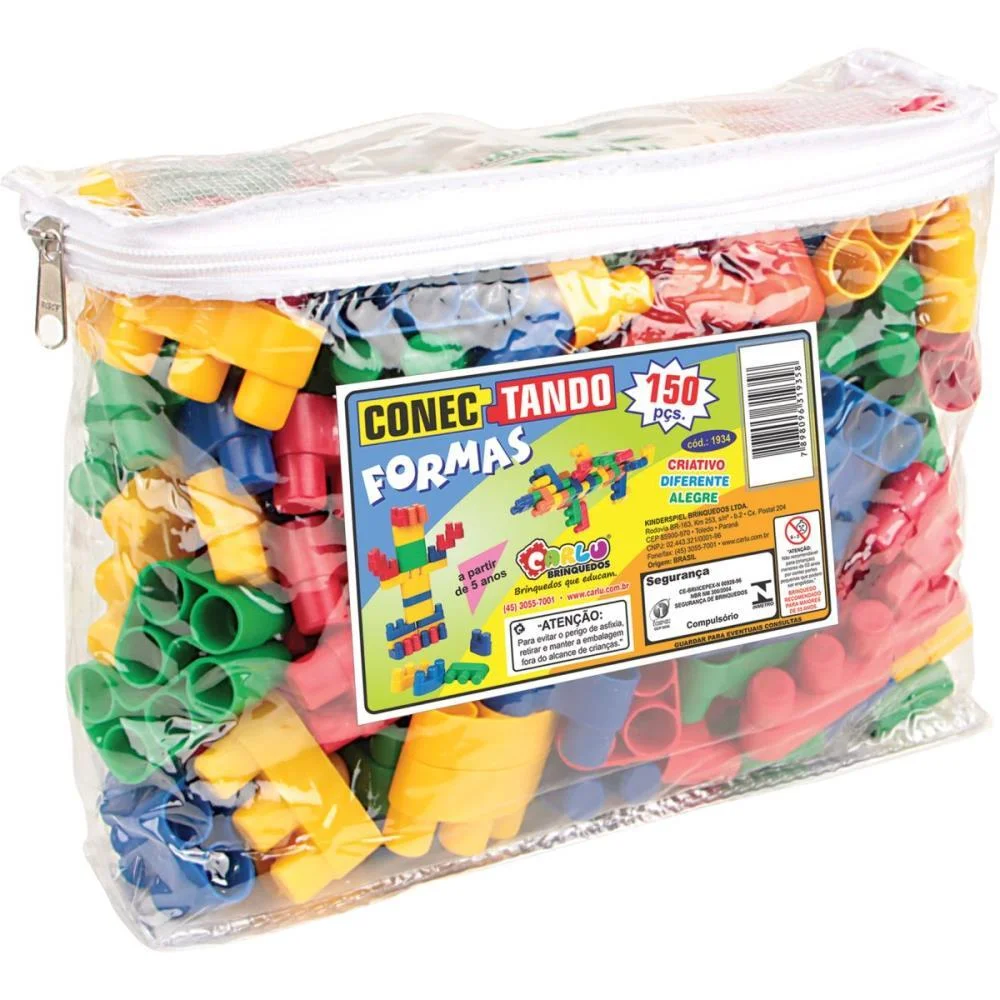 BRINQUEDO PARA MONTAR CONECTANDO FORMAS 150PCS CARLU (UNIDADE)