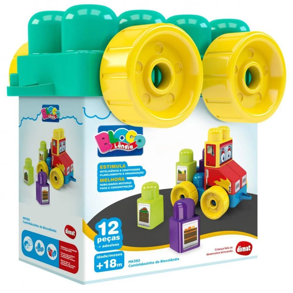 Brinquedo Para Montar Caminhaozinho Da Blocolandia Dismat (Unidade)