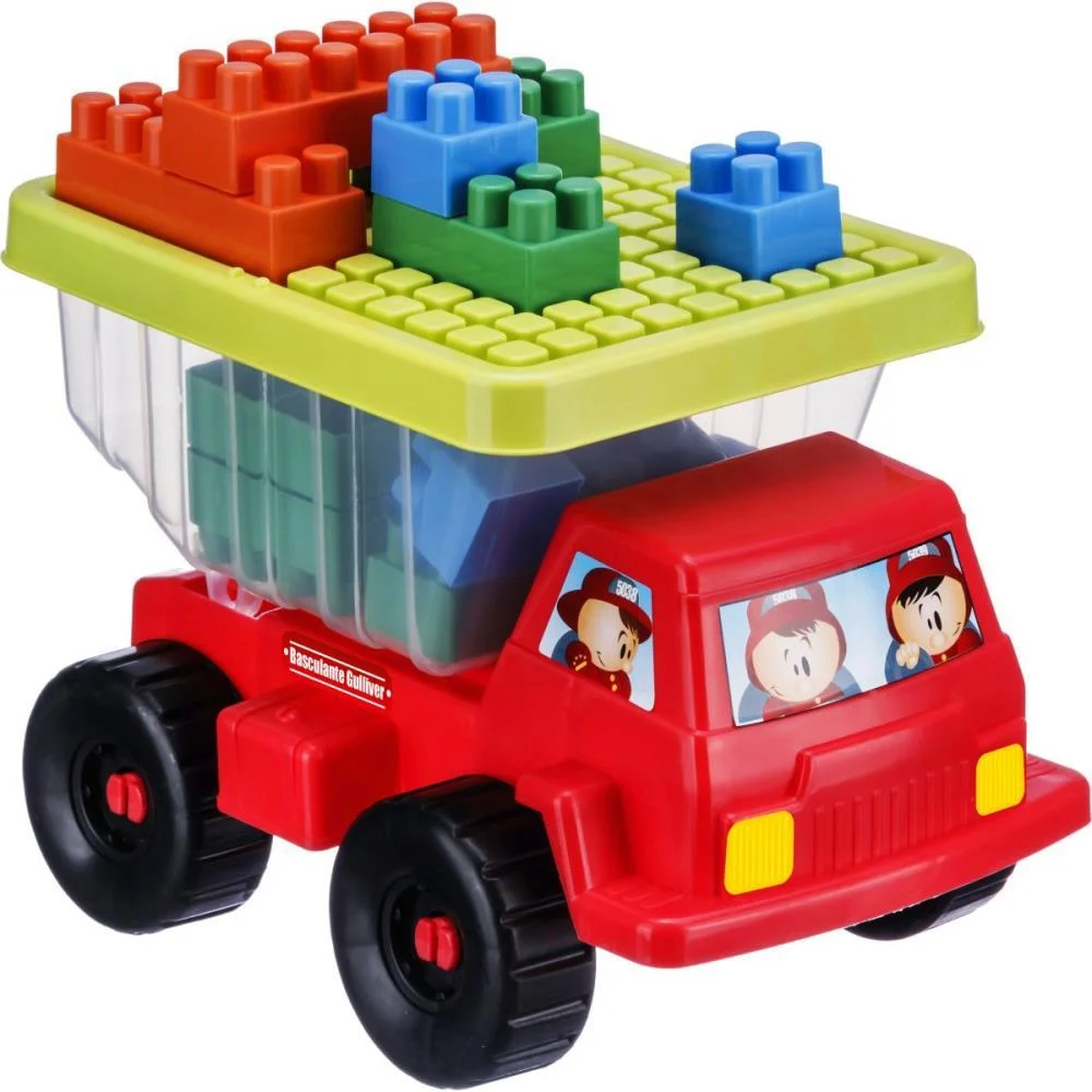 BRINQUEDO PARA MONTAR CAMINHAO BASCULANTE C/18PCS GULLIVER (UNIDADE)