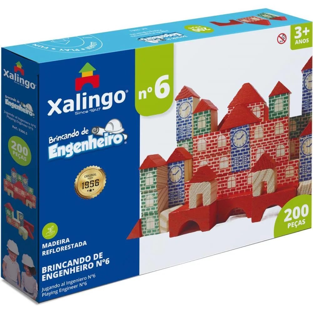Brinquedo Para Montar Brincando De Engenheiro 200Pc. Xalingo (Unidade)