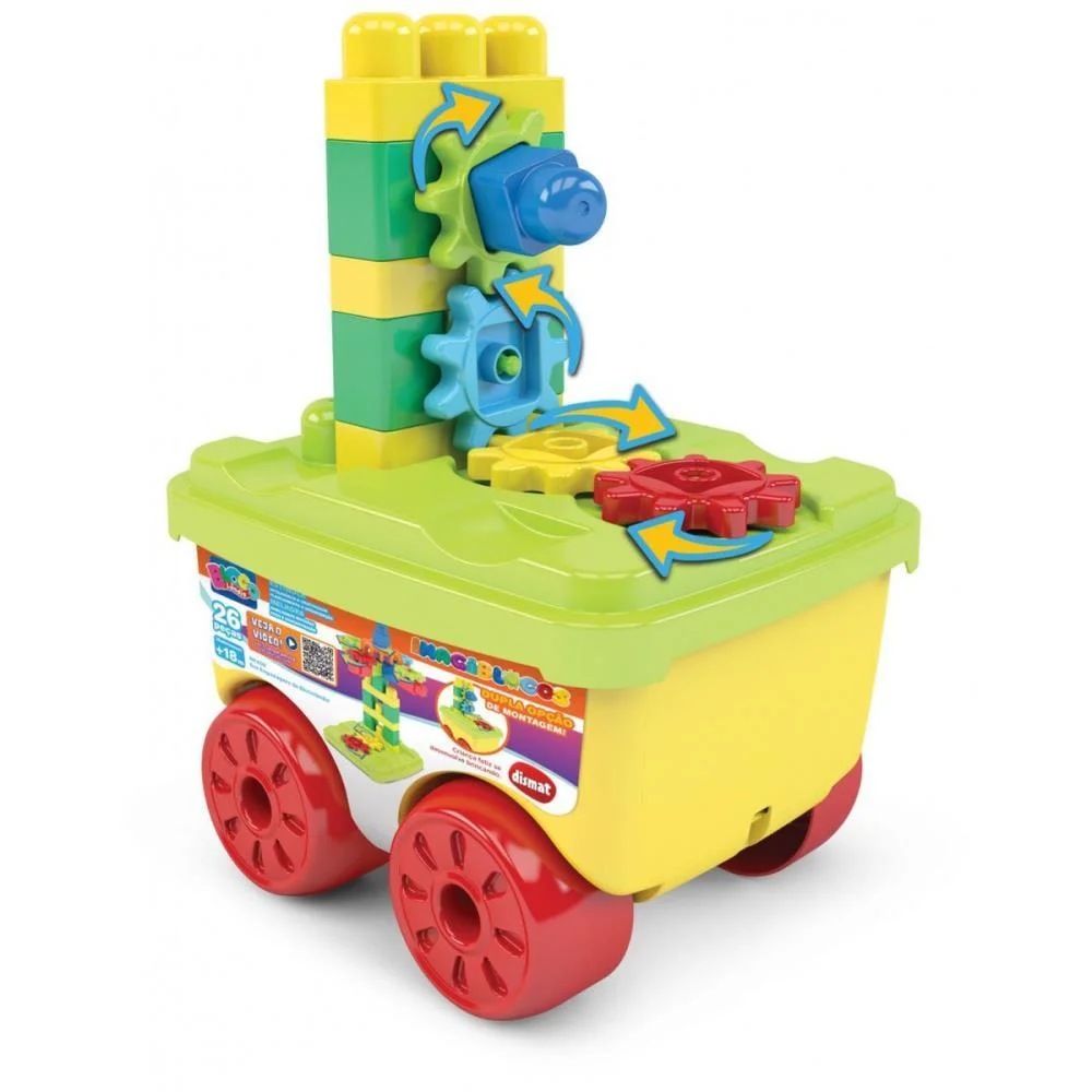 Brinquedo Para Montar Box Engrenagens Blocolandia Dismat (Unidade)