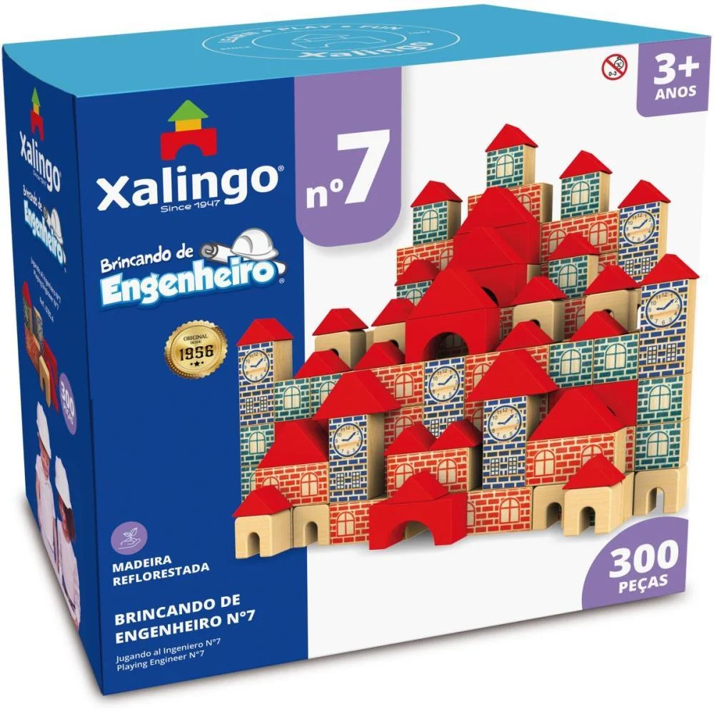BRINQUEDO PARA MONTAR BRINCANDO DE ENGENHEIRO-7 300P XALINGO (UNIDADE)
