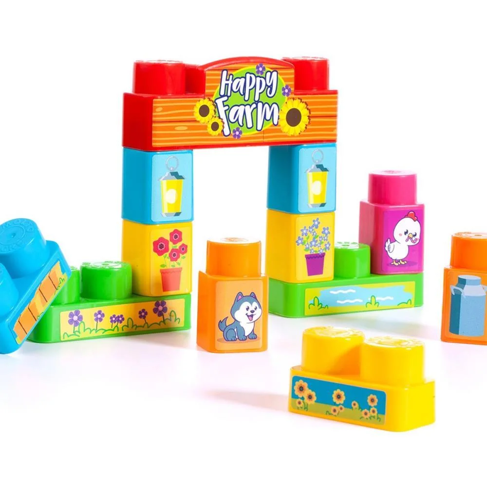 BRINQUEDO PARA MONTAR BABY LAND FAZENDINHA 19 PECAS CARDOSO TOYS (UNIDADE)