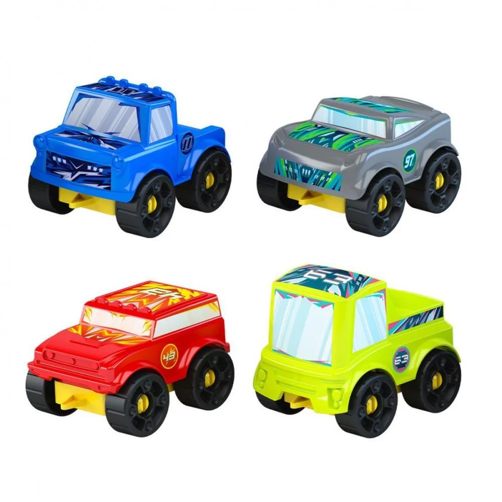 Brinquedo Para Montar Blocolandia Click 4 Carros 24P Dismat (Unidade)