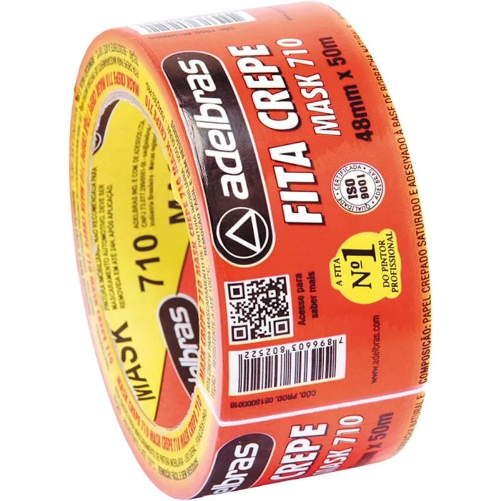 FITA CREPE 710 MASK CREPE 48MMX50M ADELBRAS (UNIDADE)