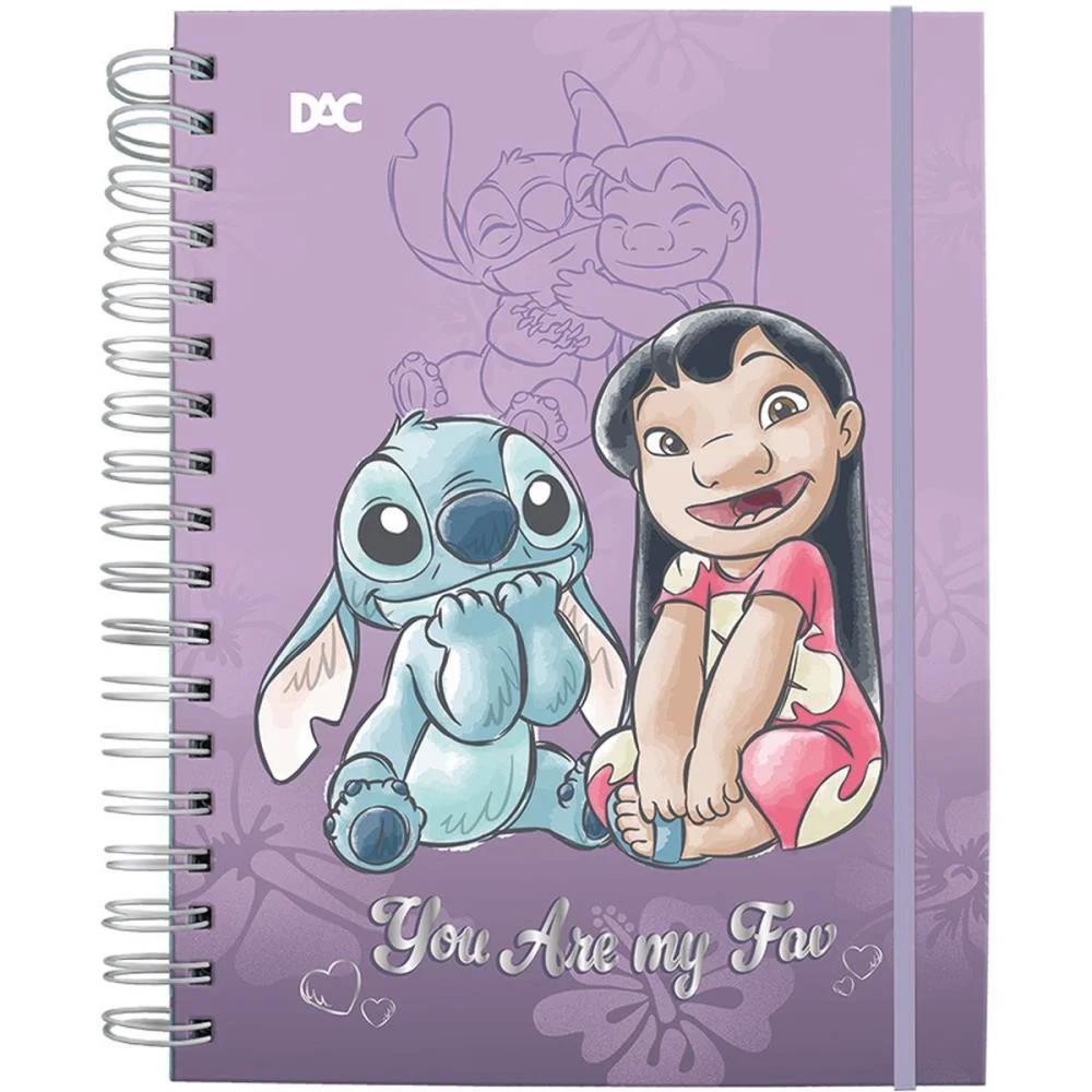 CADERNO 01X1 CP.DURA COLEGIAL STITCH SMART C/ELASTICO 80FLS DAC (UNIDADE)