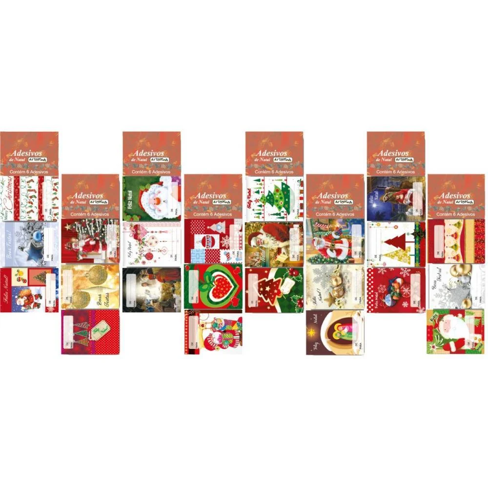 ADESIVOS DECORADOS NATAL 6 MODELOS SORTIDOS CRISTINA (CT.C/48)