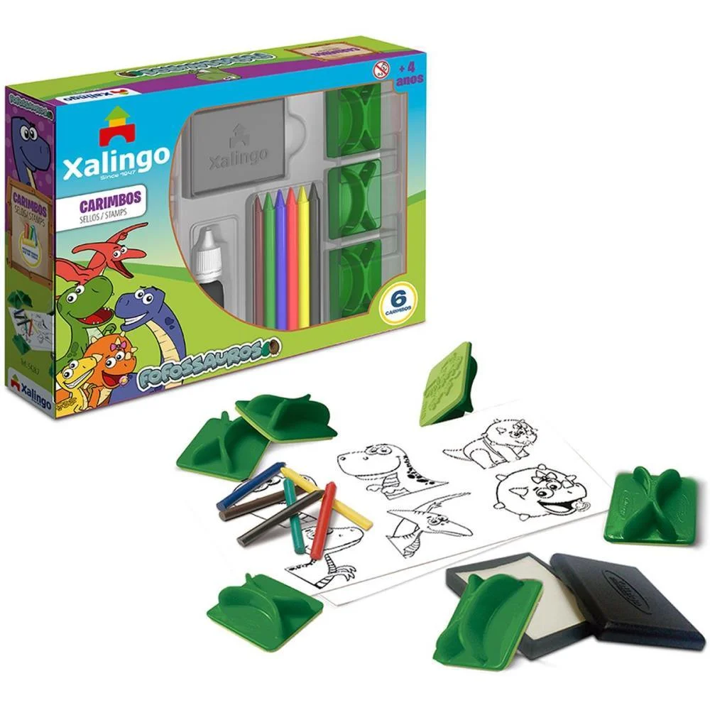 CARIMBO PEDAGOGICO FOFOSSAUROS 06 PCS XALINGO (UNIDADE)