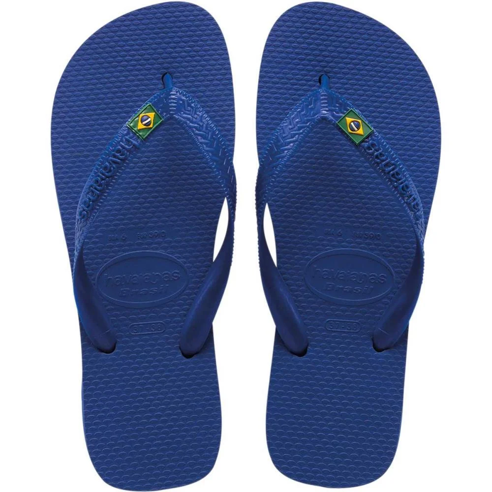 Chinelo Havaianas Unissex Brasil 37/8 Azul Naval Havaianas (Par)