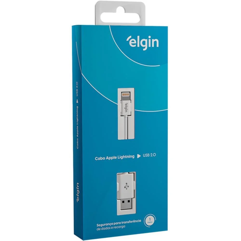 Cabo Usb Lightning Iphone5/Ipad4/Mini Elgin (Unidade)