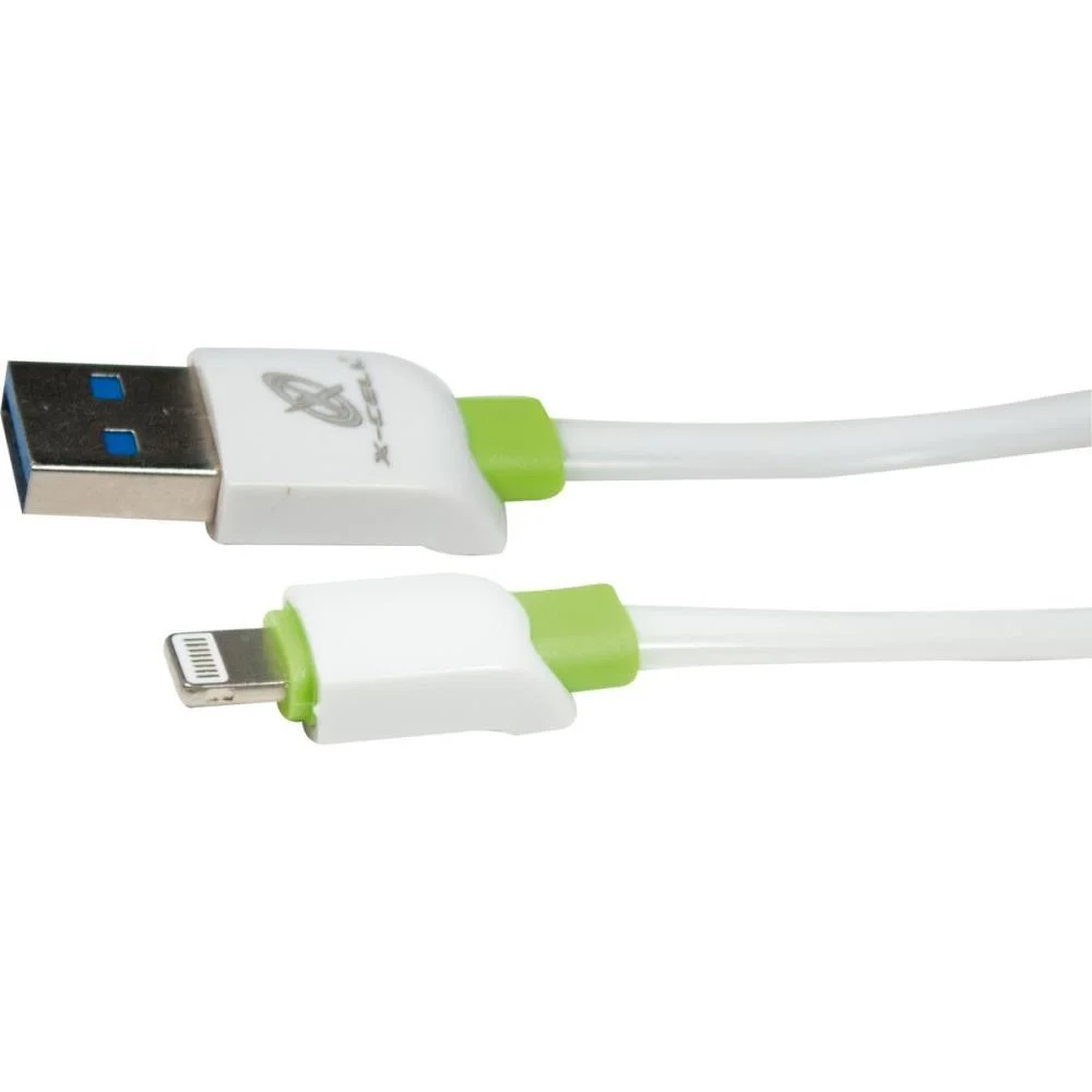 Cabo Usb Flat/Light.8P -3.0A/ 1M Branc0 Flex (Unidade)