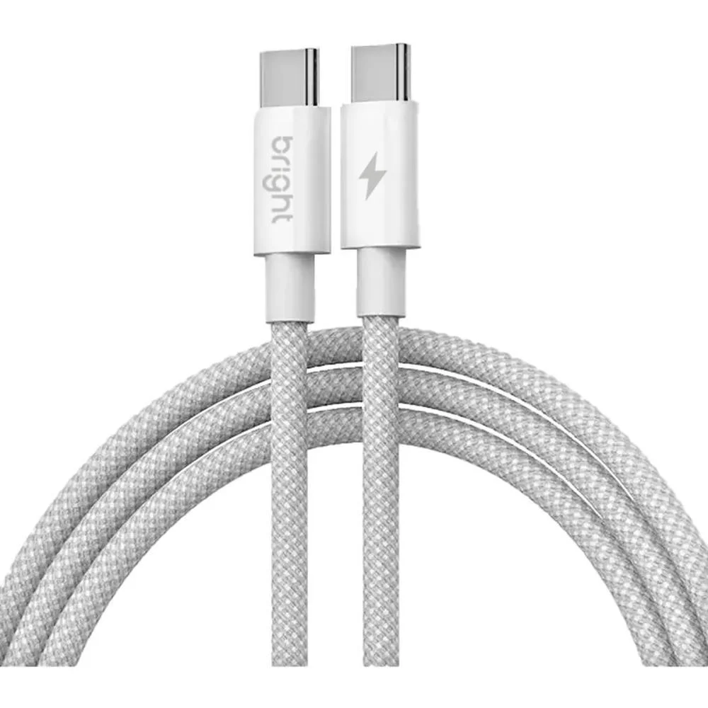 Cabo Usb Tipo- C 3.0A 1M. Branco Bright (Unidade)