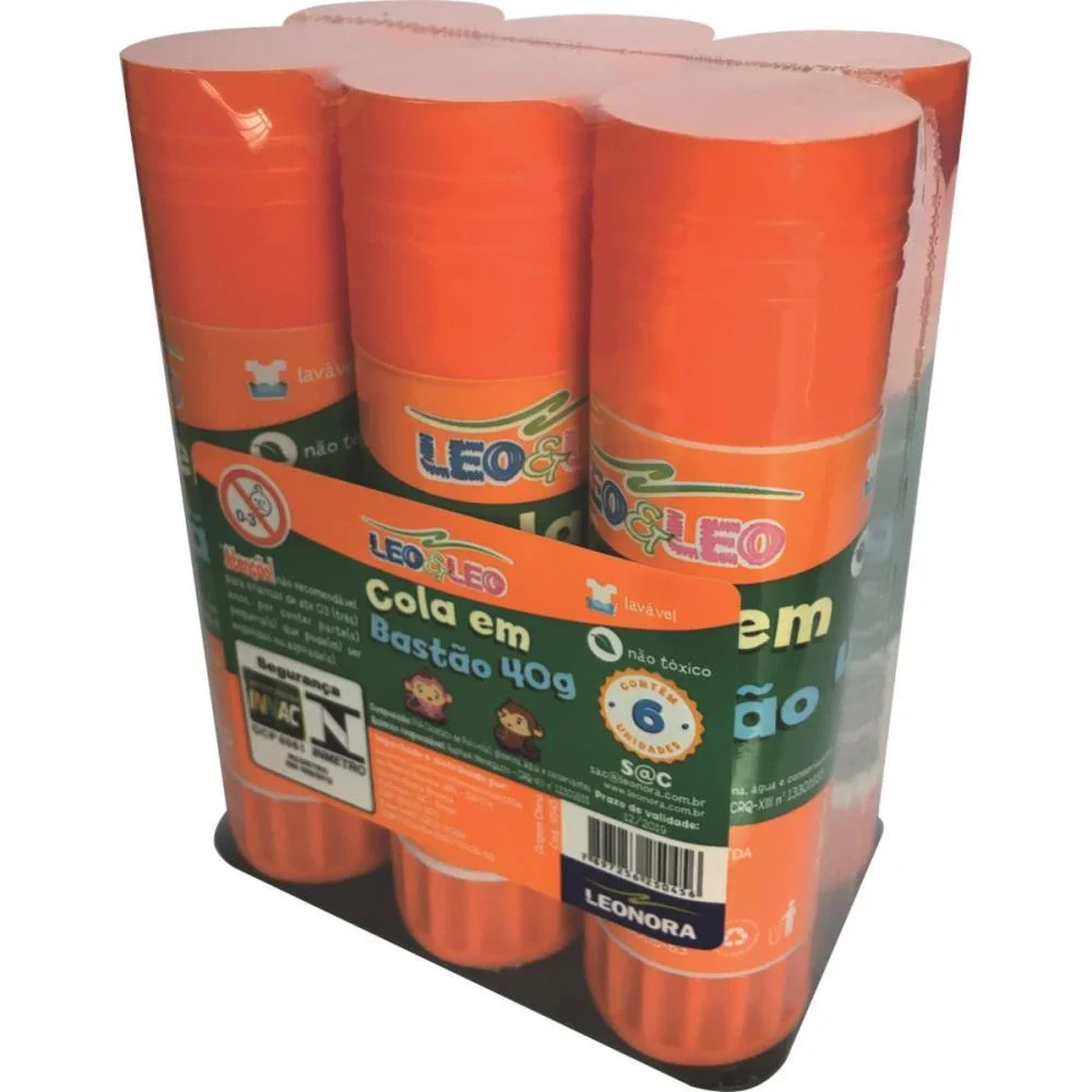 Cola Em Bastao Leoleo 40G Leonora (Pct.c/06)