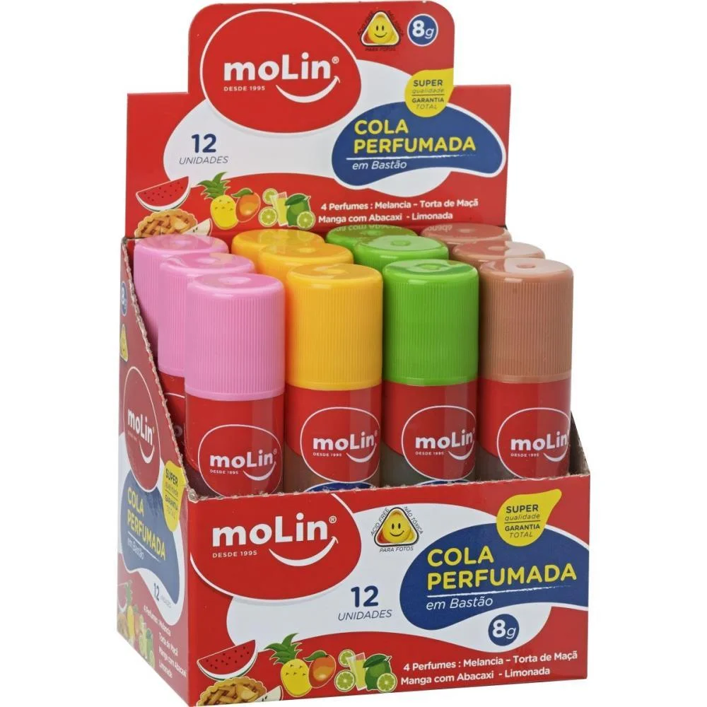 Cola Em Bastao Perfumada 8G. (S) Molin (Dp.c/12)