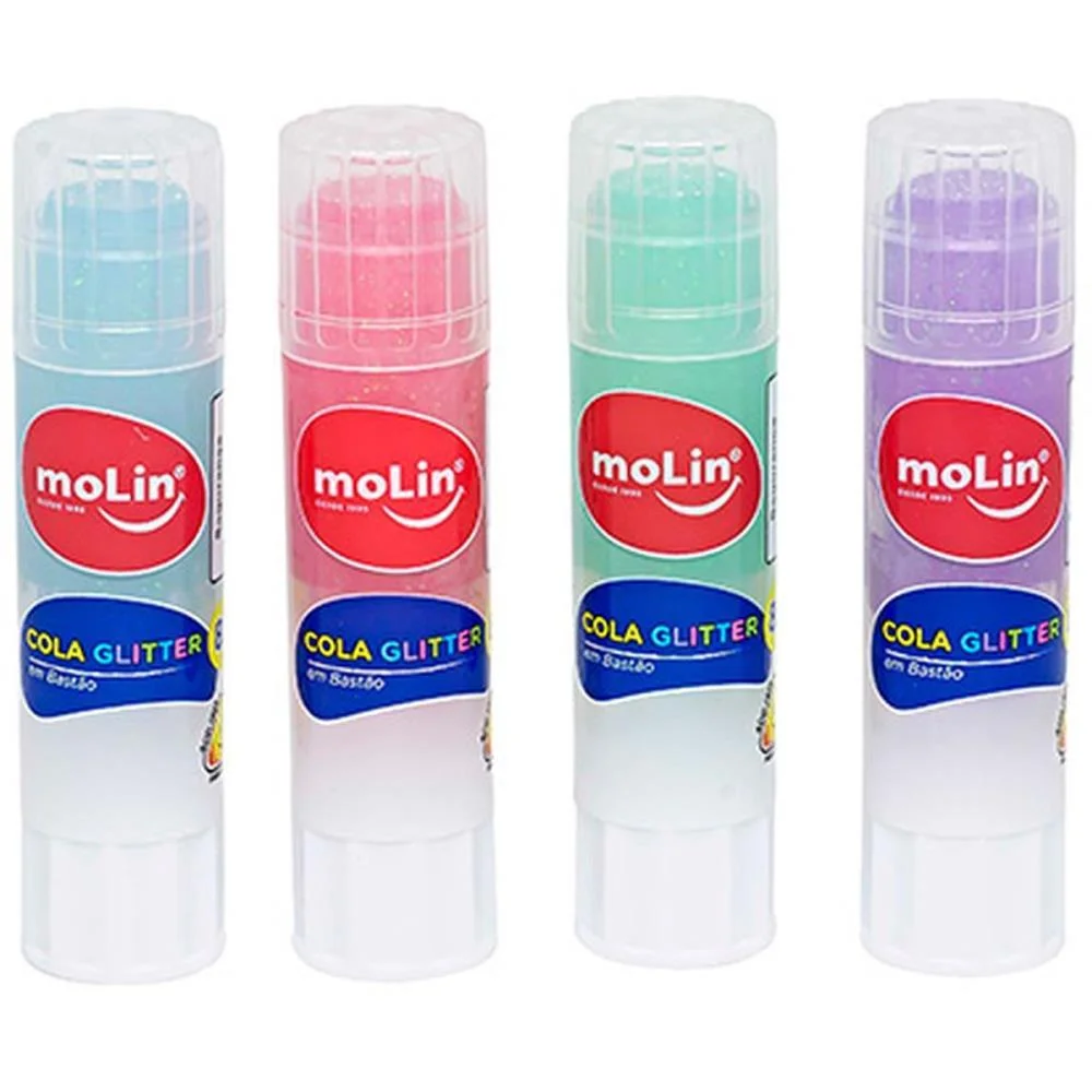 Cola Em Bastao Glitter 8G. (S) Molin (Dp.c/12)