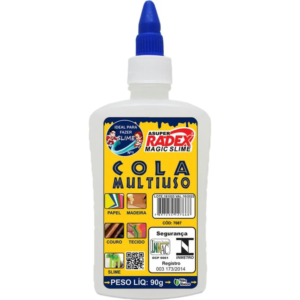 Cola Escolar Transparente 90G. Radex (Cx.c/12)