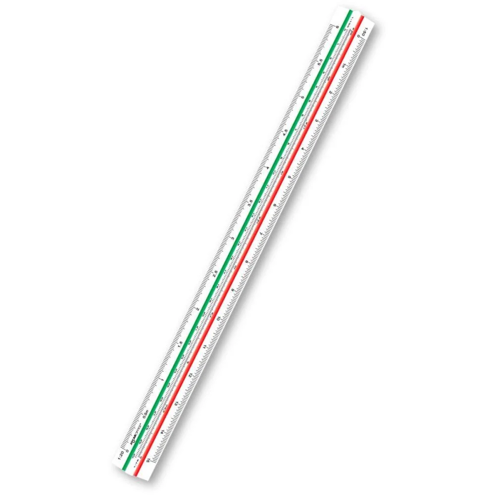 Escalimetro Triangular 30Cm C/6 Escalas Leonora (Unidade)