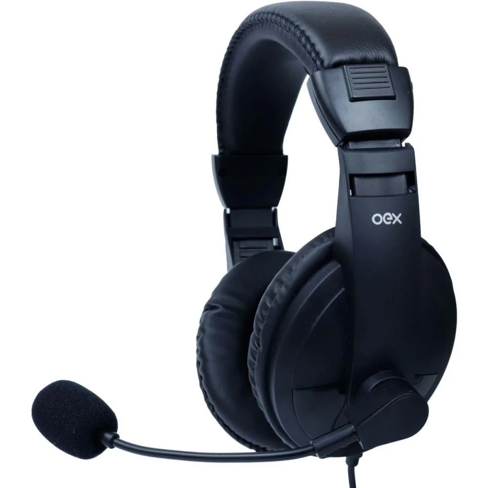 Fone De Ouvido Com Microfone Headset Call Pro Hs 102 Pt Newex (Unidade)