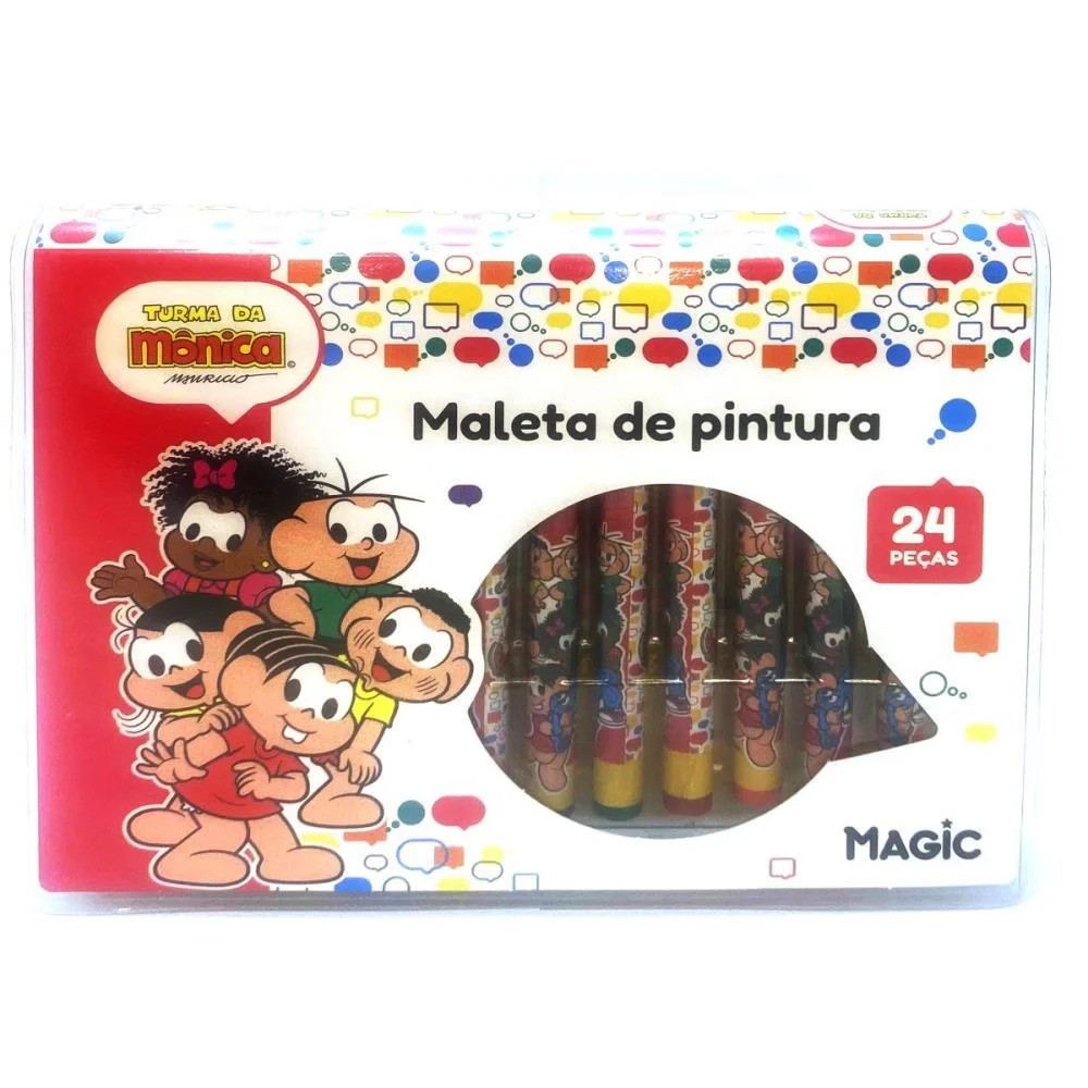 Maleta Para Pintura Turma Da Monica 24 Pecas Magic Kids (Unidade)