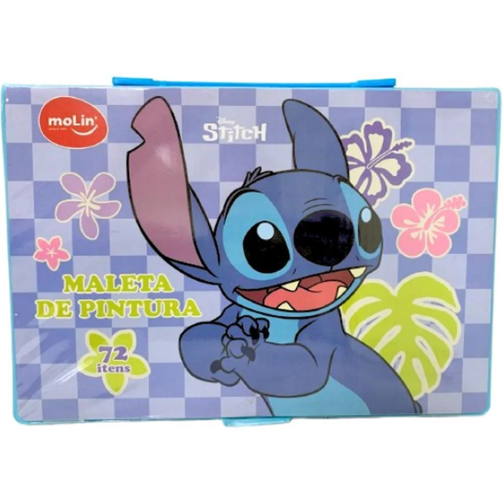 Maleta Para Pintura Stitch Plast. 72 Itens Molin (Unidade)