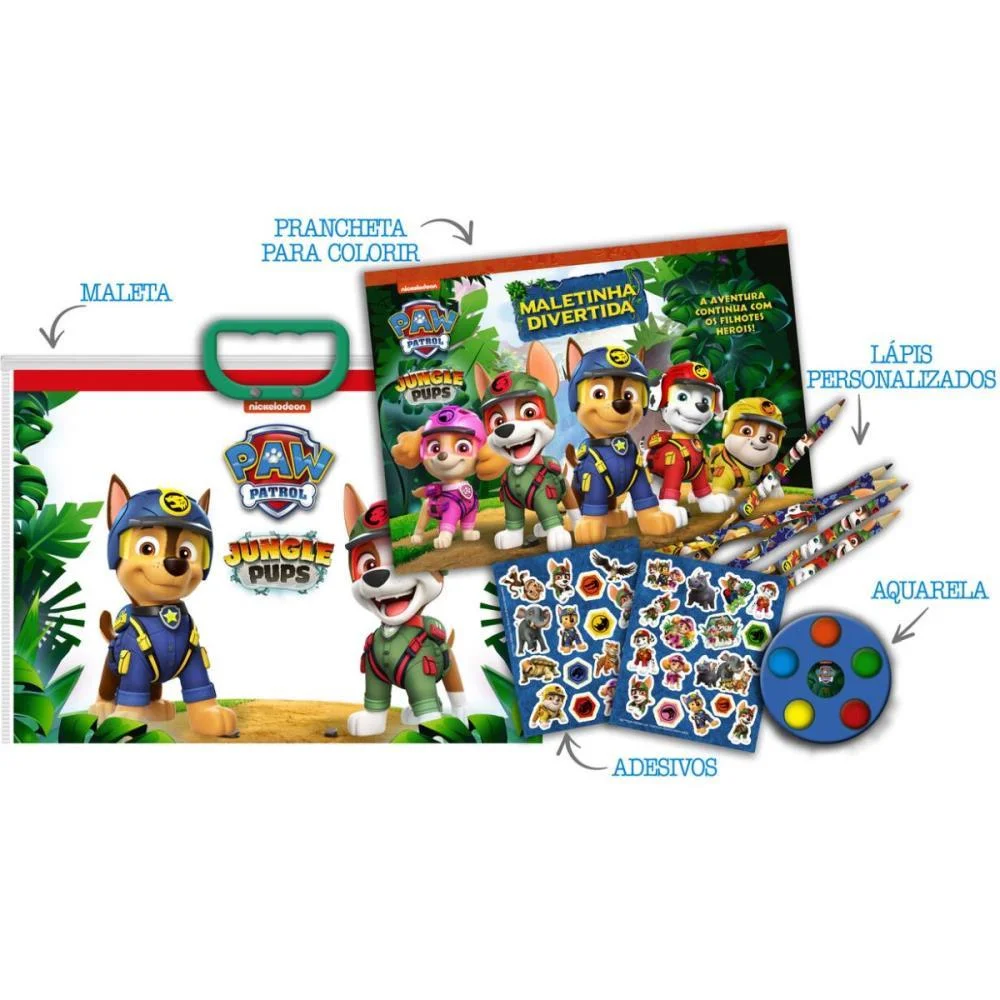 Maleta Para Pintura Patrulha Canina Maletinha Dive Online Editora (Unidade)