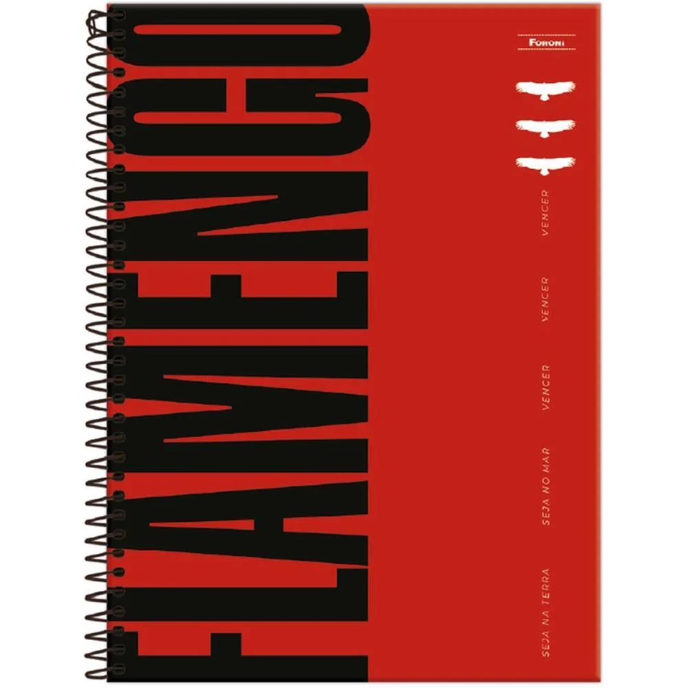 CADERNO 10X1 CAPA DURA FLAMENGO FIT 160F FORONI (PCT.C/04)