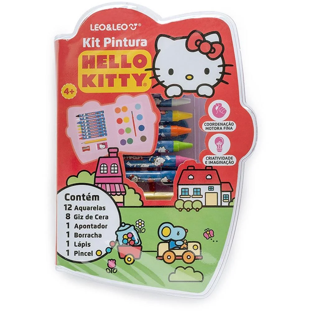 Maleta Para Pintura Hello Kitty 24 Peças Leonora (Unidade)