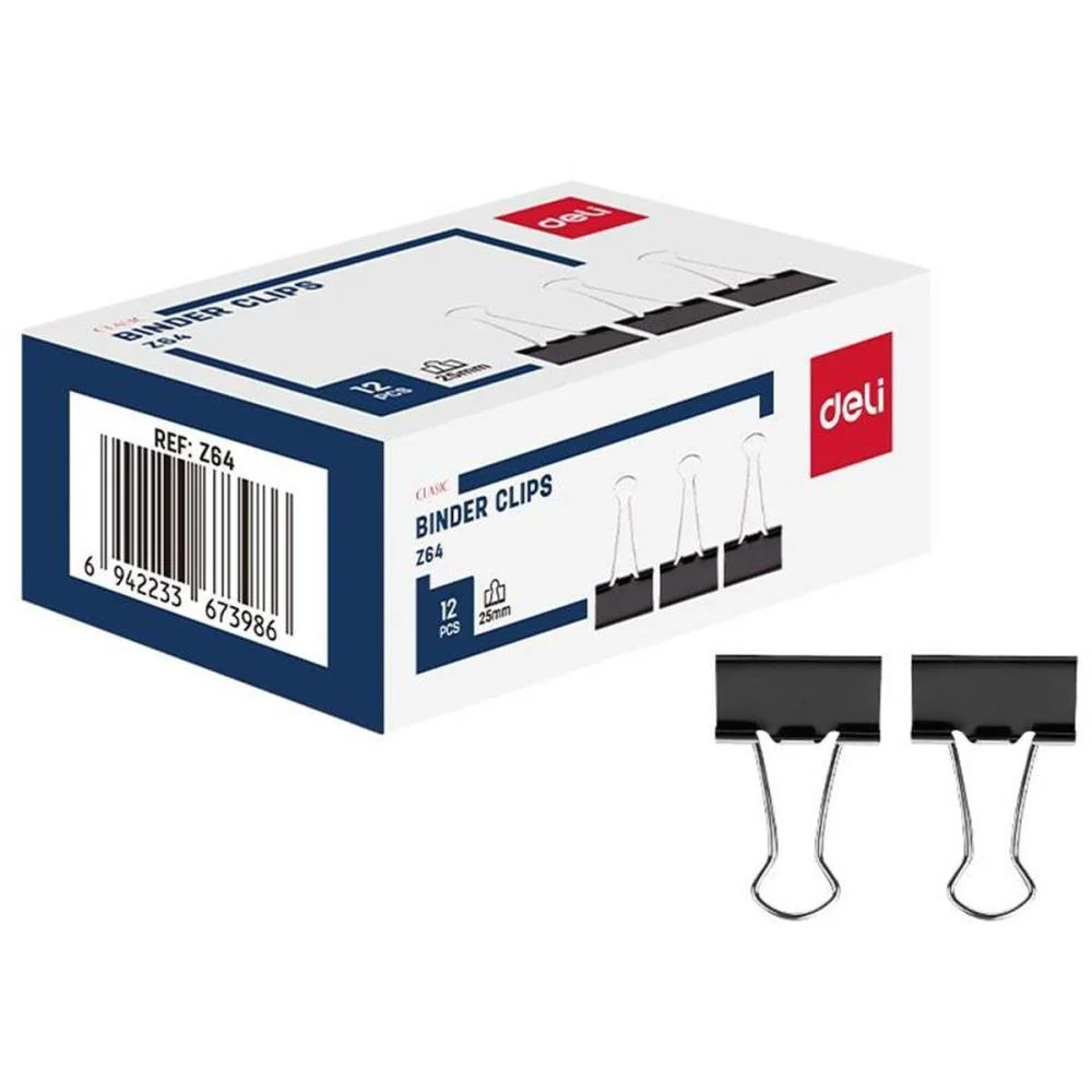 Prendedor De Papel Effortless 25Mm Deli (Cx.c/12)