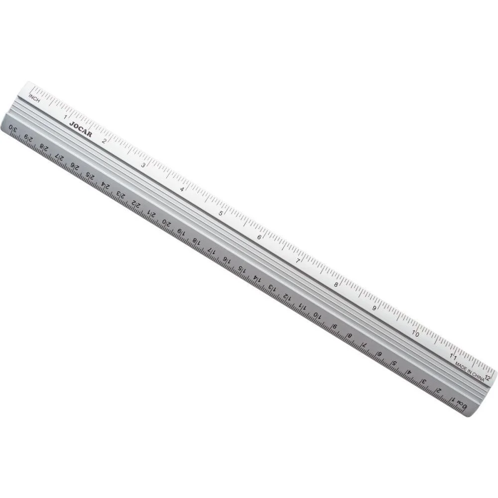 Regua De Aluminio Jocar Office 30Cm Leonora (Unidade)