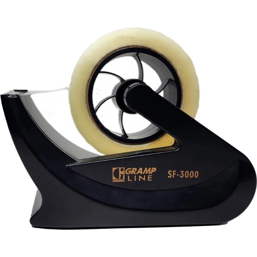 Suporte Para Fita Adesiva Sf 3000 Preto Para Fita Larga Gramp Line (Unidade)