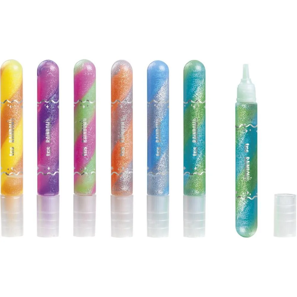 COLA COM GLITTER TUBO 10ML 6 CORES SUMMIT (DP.C/24)