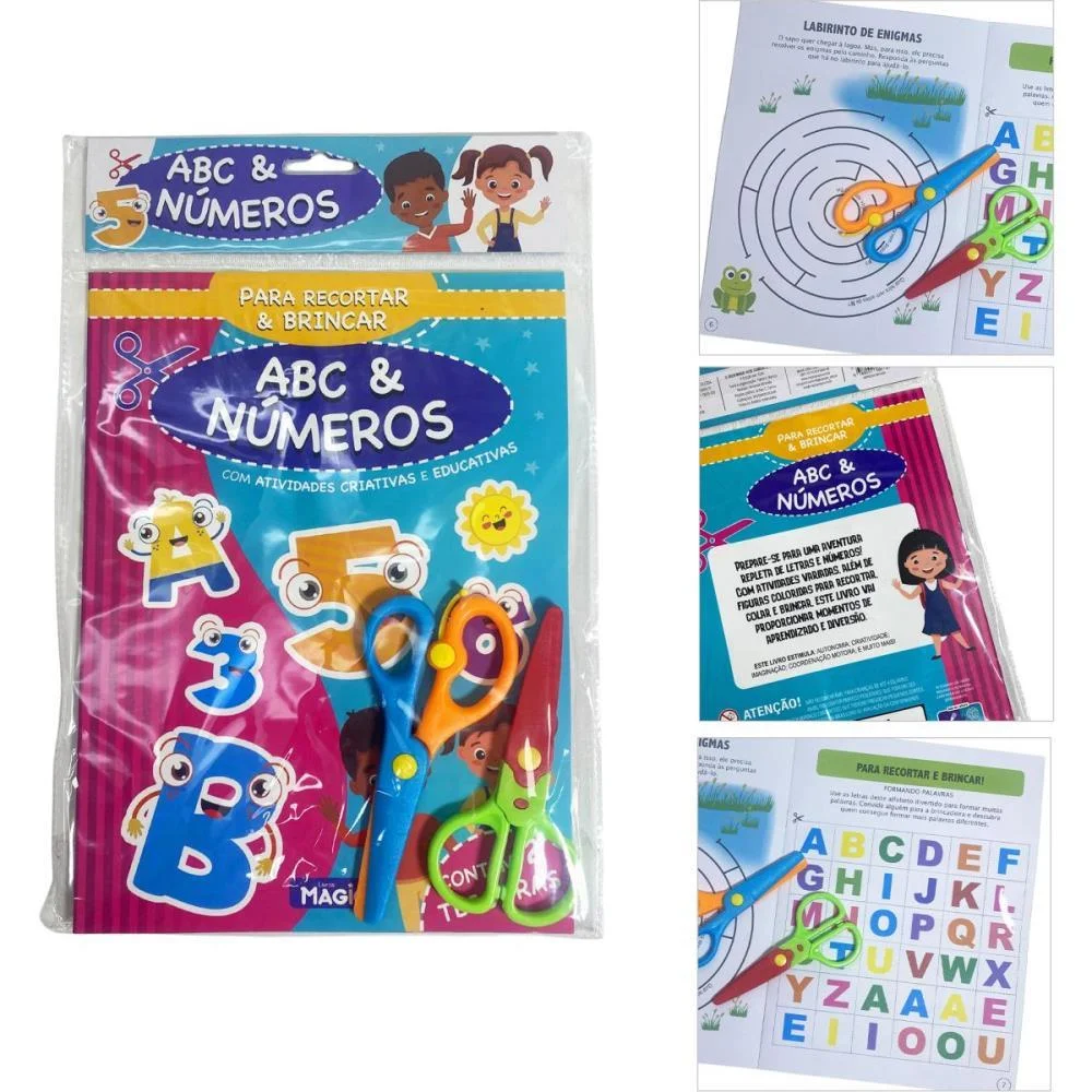 Livro De Atividades Recortar E Brincar Abc/Numeros Magic Kids (Unidade)