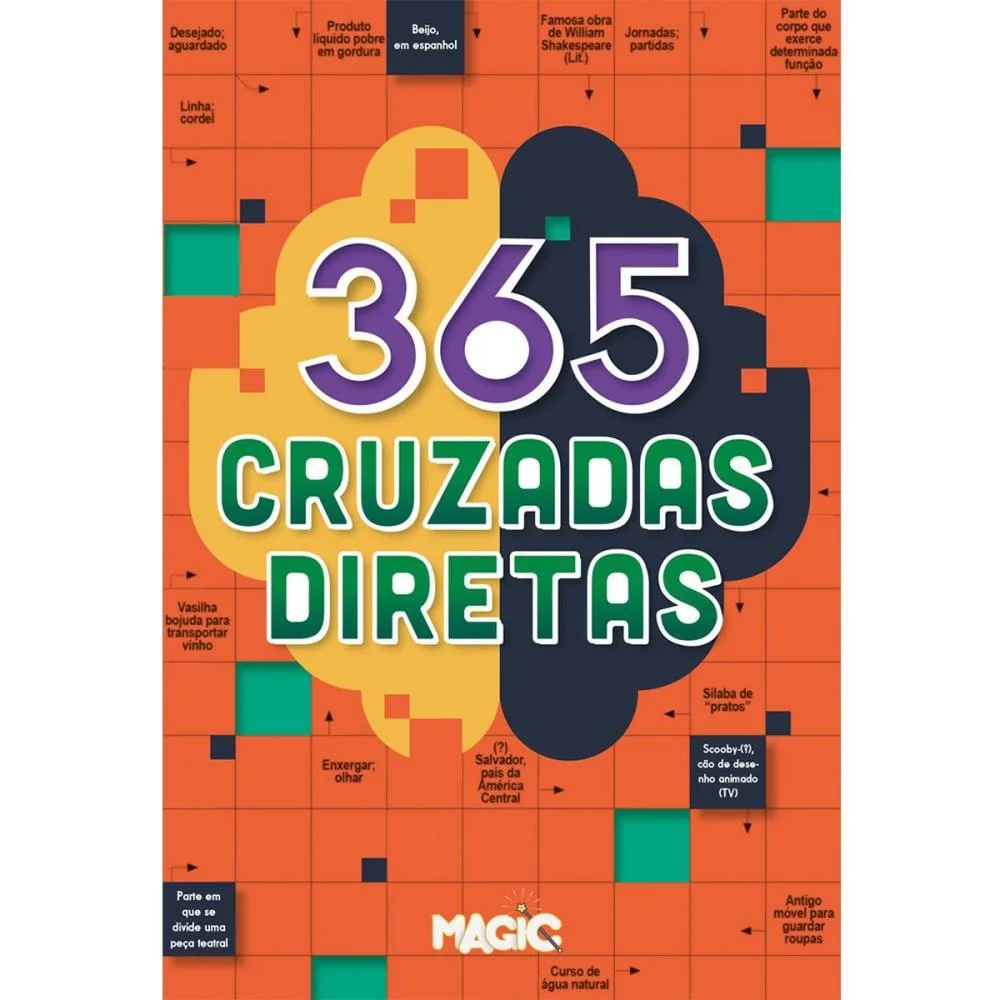 Livro De Atividades 365 Cruzadas Diretas 288Pgs Magic Kids (Unidade)