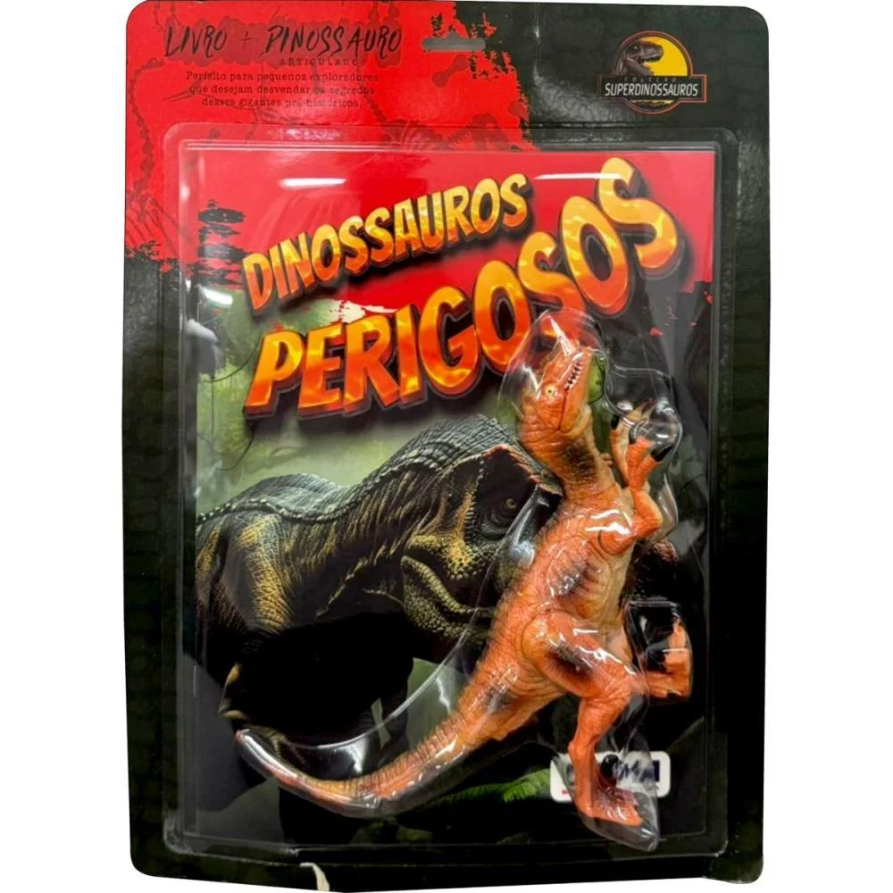 Livro Brinquedo Ilustrado Dinossauros Perigosos Pae Editora (Unidade)