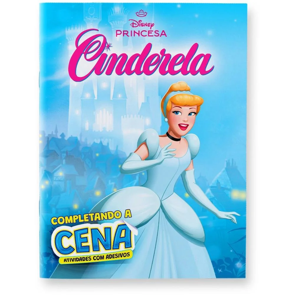 Livro Com Adesivos Completando A Cena Cinderela Bicho Esperto (Unidade)