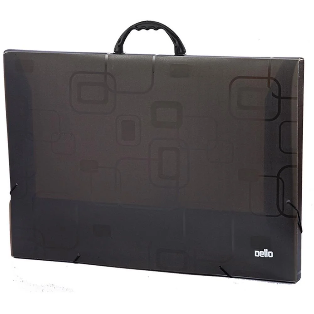 Maleta Plastica Com Alca Dellofine A3 Fume Dello (Unidade)