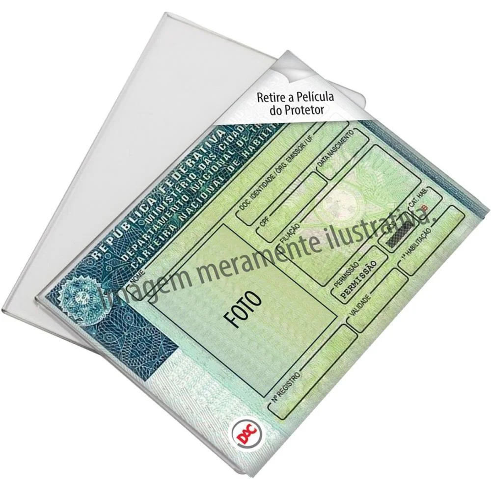 Protetor Para Documentos Cnh Protetor Dac (Unidade)