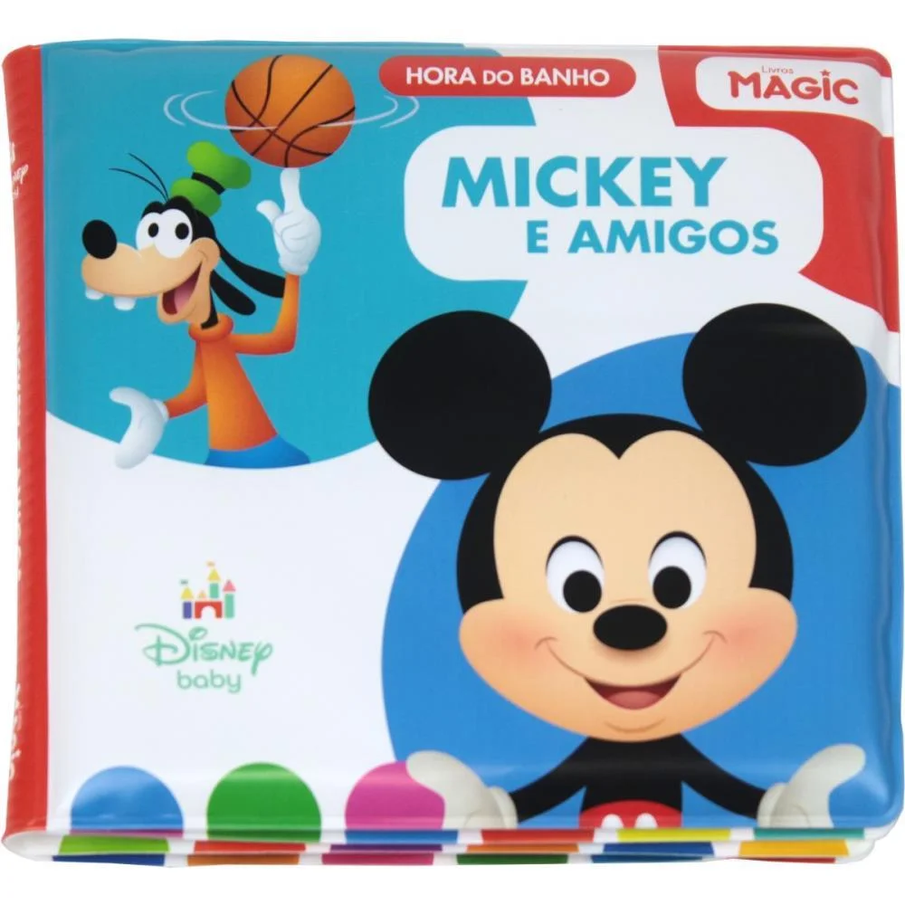 Livro Para Banho Mickey E Amigos 14X14Cm Magic Kids (Unidade)