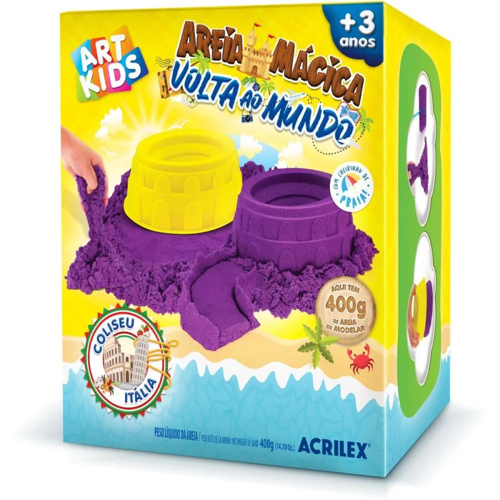 Massa Areia Coliseu 400G Acrilex (Kit)