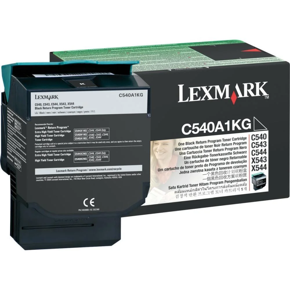 Cartucho De Toner Orig.lexmark C540A1Kg Preto C540/C543/C544 Lexmark (Unidade)