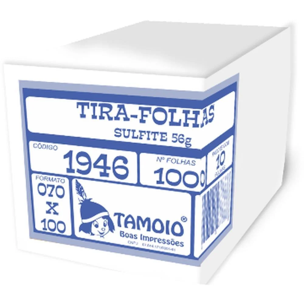 Bloco De Anotacoes Branco 70X100 C/1000 Folhas Tamoio (Pacote)