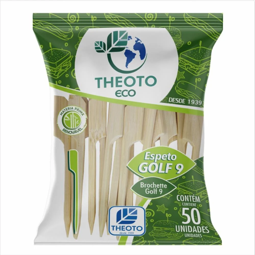 Espeto Madeira Golf 9Cm Theoto (Pct.c/50)